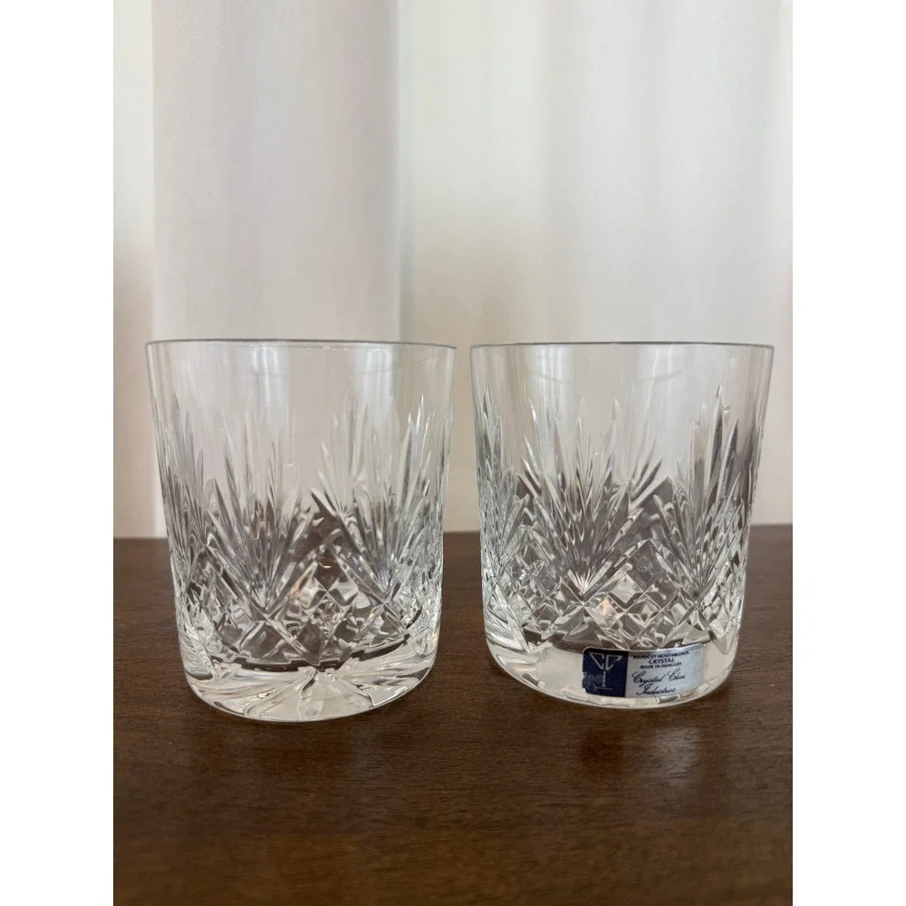 Crystal Clear Industries Set‎ of TWO Essex Double Old Fashioned Glasses 4